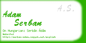 adam serban business card